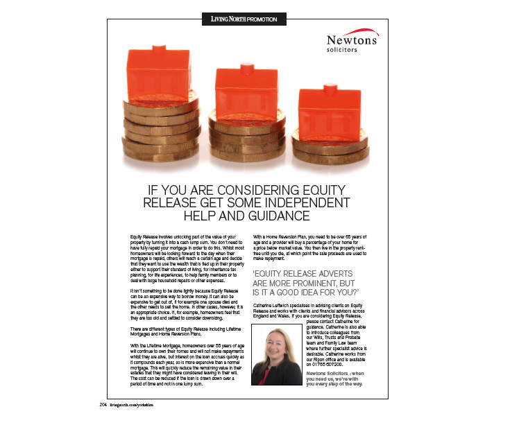 Independant equity release help and guidance.