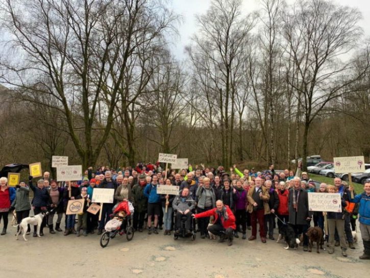 Protest against holiday houseboats on Grasmere.